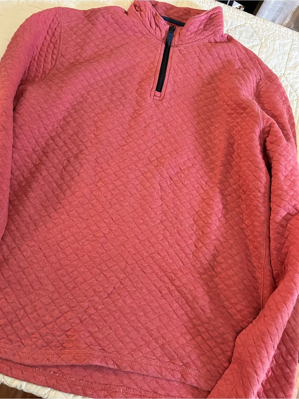 J. Crew Quilted Half-Zip Pullover Sweater - Red